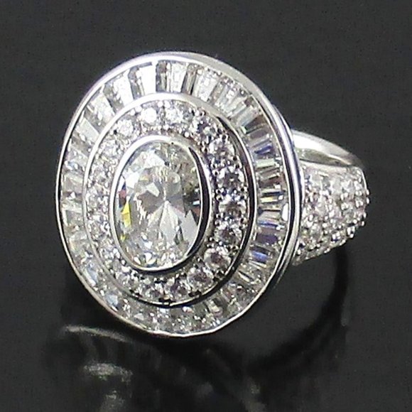 Oval Jean Dousset Wife Jean Dousset Gorgeous Canary Yellow CZ 925